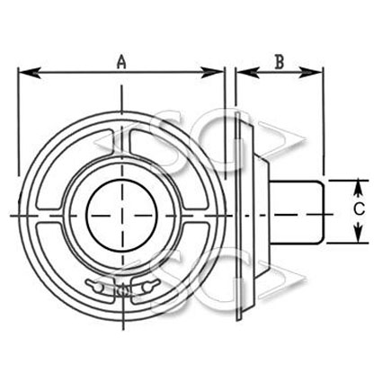 Громкоговоритель ( динамик) YD66-02 (66*h22*закр.магн.22mm) 8 Om 1W мет.