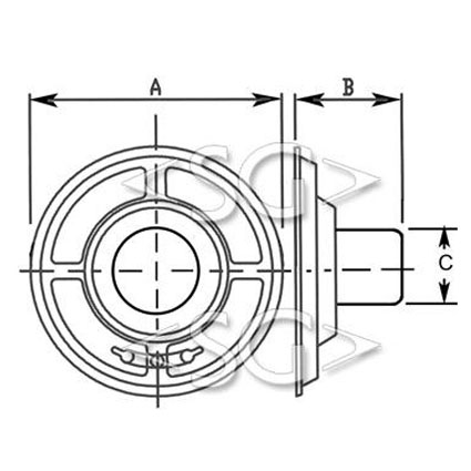 Громкоговоритель ( динамик) YD78-13 (77*h35*закр.магн.36mm) 8 Om 3W мет.