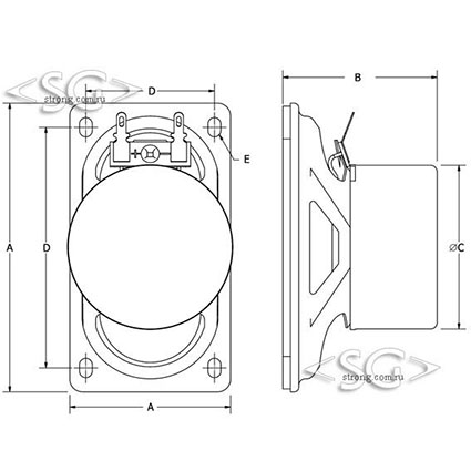 ���������������� ( �������) YDT5090-10 (50�90*h39*����.����.50mm) 8 OM 5W ���.