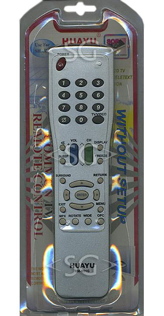 Пульт дистанционного управления для SHARP universal RM-651G серебр. (корпус типа GA473WJSA lcd) блистер