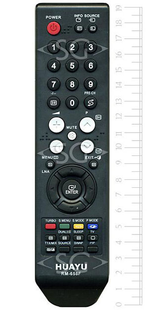 Пульт дистанционного управления для SAMSUNG universal RM-658F (корпус типа AA59-00401B) блистер
