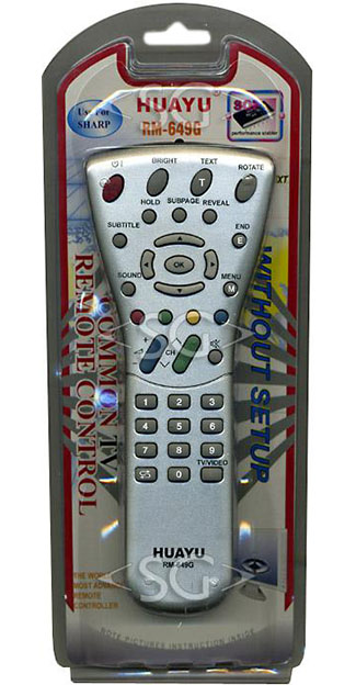 Пульт дистанционного управления для SHARP universal RM-649G (корпус типа GA074WJSA lcd) блистер