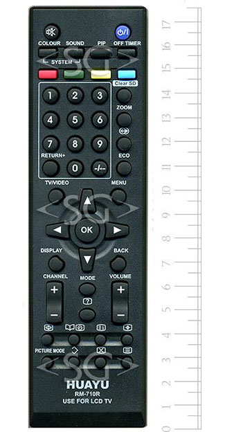 ����� �������������� ���������� ��� JVC universal RM-710R (������ ����  RM-C2020 lcd ) �������
