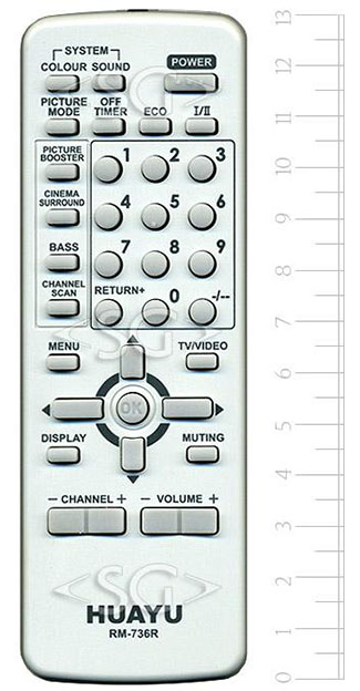 Пульт дистанционного управления для JVC universal RM-736R (корпус типа RM-C1150 ) в коробке