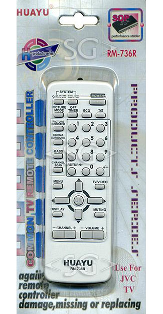 Пульт дистанционного управления для JVC universal RM-736R (корпус типа RM-C1150 ) в коробке