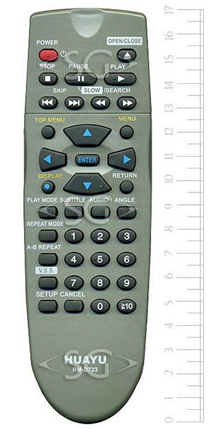 ����� �������������� ���������� ��� PANASONIC universal RM-D723 (������ ���� VEQ2392 (VEQ2380))  �������