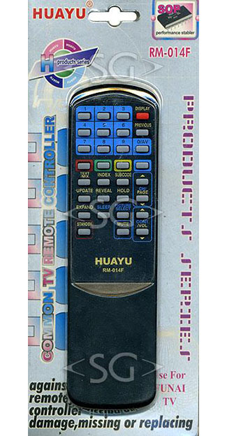 Пульт дистанционного управления для FUNAI universal RM-014F (корпус типа TV-2000 MK7,8 тхт) переключение 4 кодов (блистер)