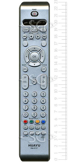 ����� �������������� ���������� ��� PHILIPS universal RM-D727 (������ ���� RC4331/01 lcd) �������