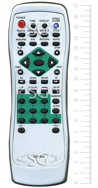 Пульт дистанционного управления для ROLSEN RDV-850 / DAEWOO DVDP121K / RUBIN DVR-200/ THOMSON DTH115E