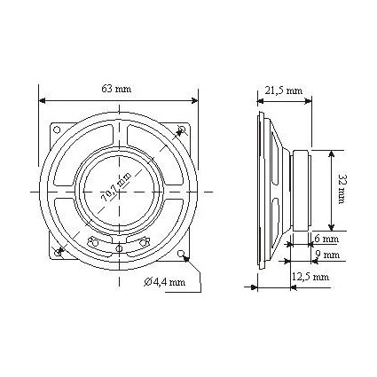 ���������������� ( �������) YD63-01 (63*h21,5*����.����.32mm) 8 �� 1W ���., ��� 70 mm (05���-2�)