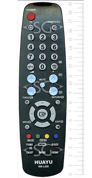 Пульт дистанционного управления для SAMSUNG universal RM-L808 (корпус типа BN59-00676A lcd) блистер