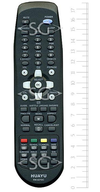 Пульт дистанционного управления для DAEWOO universal RM-827DC (корпус типа R-55G10 (G11) lcd 3D) блистер