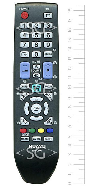 ����� �������������� ���������� ��� SAMSUNG universal RM-L800 (������ ���� BN59-00865A lcd) �������