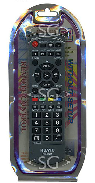 Пульт дистанционного управления для PANASONIC universal RM-932M (корпус типа 2QAHB000073 lcd) блистер