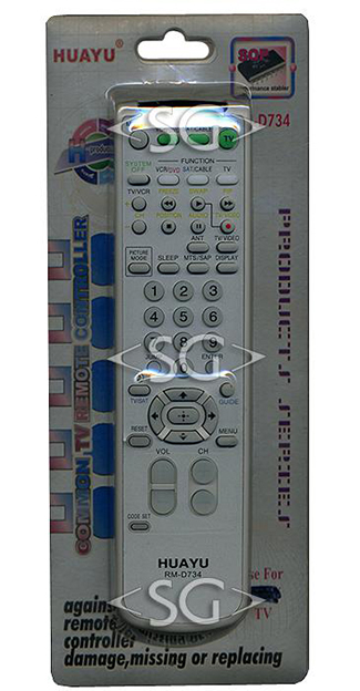 ����� �������������� ���������� ��� SONY universal RM-D734 (������ ���� RM-Y181 tv/dvd+vcr/sat) �������