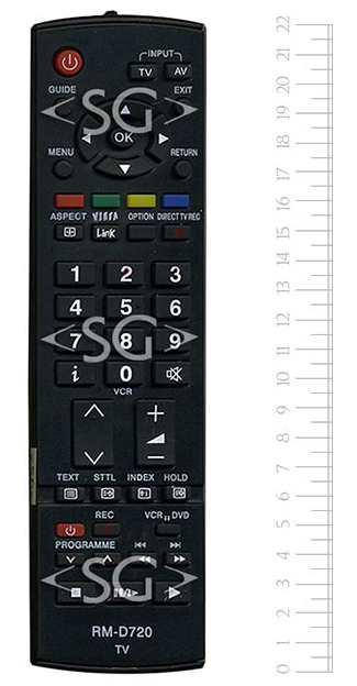 Пульт дистанционного управления для PANASONIC universal RM-D720 (корпус типа EUR7651110 viera lcd) в коробке