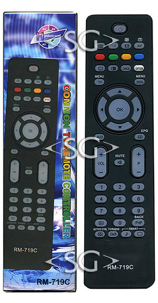 Пульт дистанционного управления для PHILIPS universal RM-719C (корпус типа RC2034301/01 lcd) в коробке