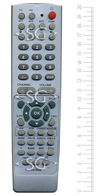 Пульт дистанционного управления для SANYO universal RM-632B (корпус типа JXPPR lcd) в коробке