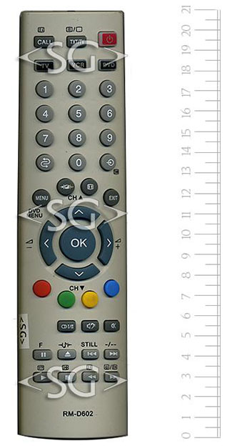 Пульт дистанционного управления для TOSHIBA universal RM-D602 (корпус типа CT-90126 (143) lcd) в коробке