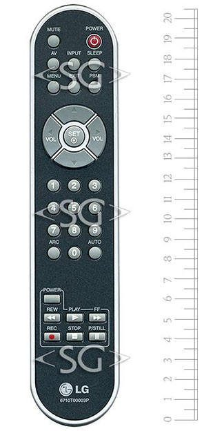 Пульт дистанционного управления для LG 6710T00003P /orig./