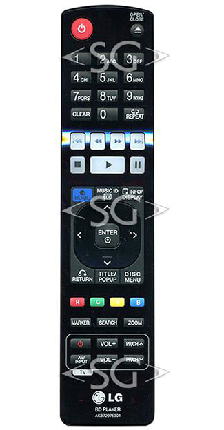 Пульт дистанционного управления для LG AKB72975301 (BD PLAYER) (=AKB73295901) /orig./