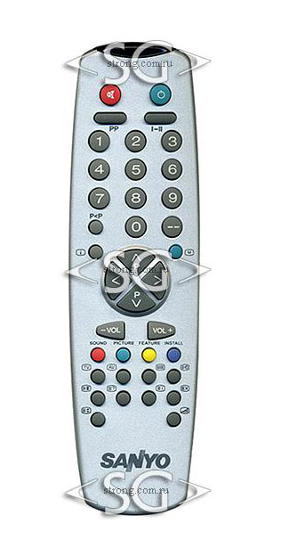 Пульт дистанционного управления для SANYO 11UV19-2 (11UV30-1, RC-3040, RC-2000) VESTEL / TECHNO/ AKIRA белый/серебро /orig./