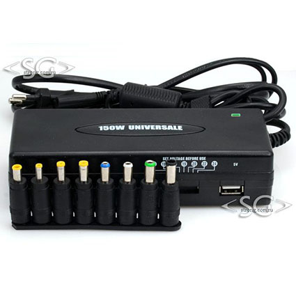 Блок питания унив. MW YUA1502(15V,16V,18V,19V,20V,22V,24V 150W)+8 разных шт. пит.+USB port (5V,2A)