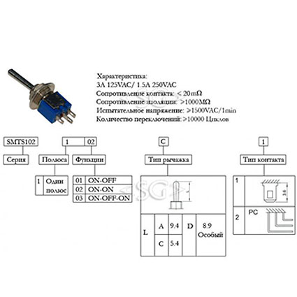 ������� SMTS-102 2���. 3pin