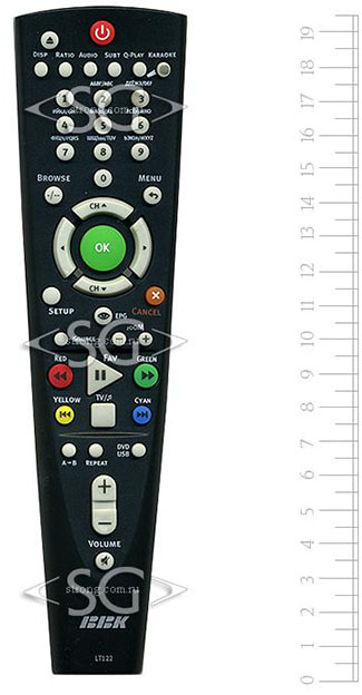 Пульт дистанционного управления для BBK LT122 tv+dvd. karaoke /orig./