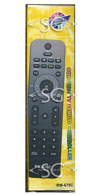 ����� �������������� ���������� ��� PHILIPS universal RM-670C (������ ���� RC2143606/01 lcd) � �������