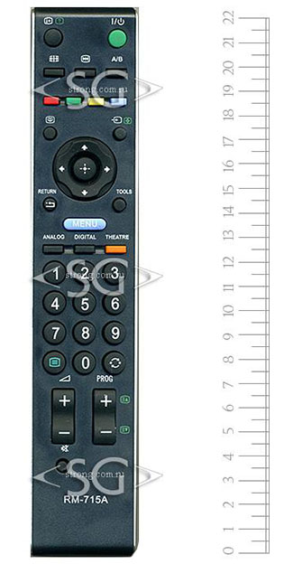 Пульт дистанционного управления для SONY universal RM-715A (корпус типа RM-ED009 lcd) в коробке