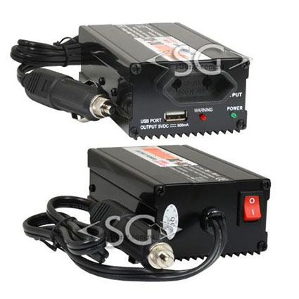 Инвертор Intelligen DC/AC 150W, вход12V, вых. 220V, розетка 220V +USB +5V(0.5А)блистер
