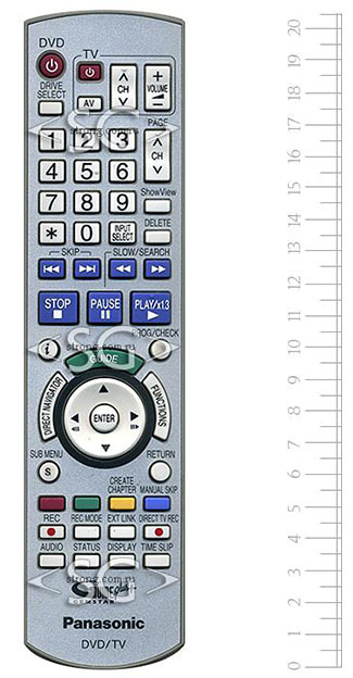 Пульт дистанционного управления для PANASONIC EUR7659Y60 dvd recorder /orig./