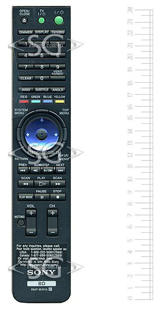 ����� �������������� ���������� ��� SONY RMT-B101A (=101P, 100P-�����)  BD PLAYER      /orig./