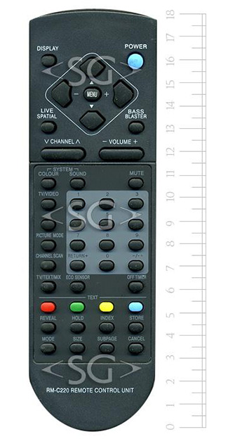 Пульт дистанционного управления для JVC RM-C220 (-223,-232,-236)
