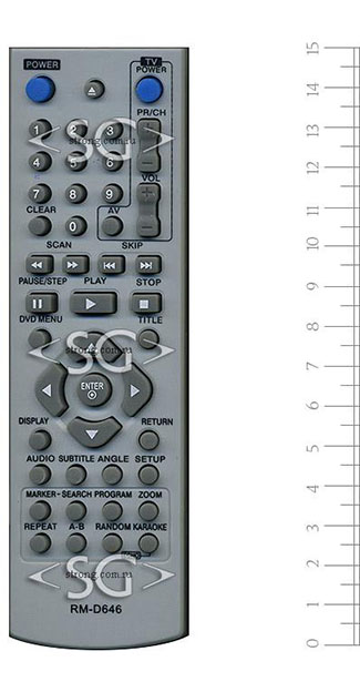 Пульт дистанционного управления для LG universal RM-D646(корпус типа 6711R1P089B) в коробке