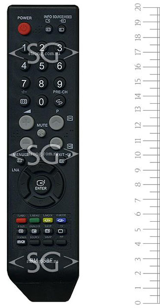 ����� �������������� ���������� ��� SAMSUNG universal RM-658F (������ ���� AA59-00401B)  � �������