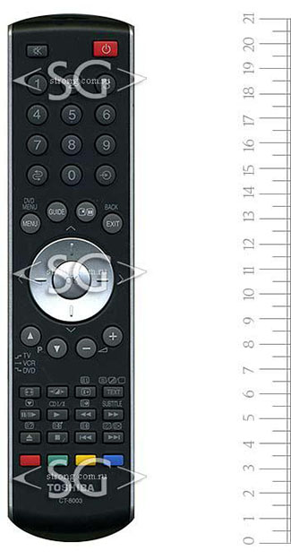Пульт дистанционного управления для TOSHIBA CT-8003 /orig./