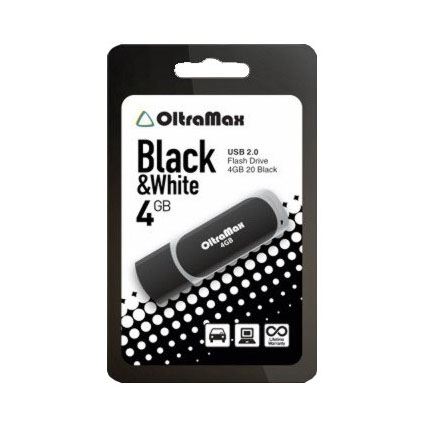 USB 2.0 флэш-накопитель 4Gb серия 20 (чёрный)