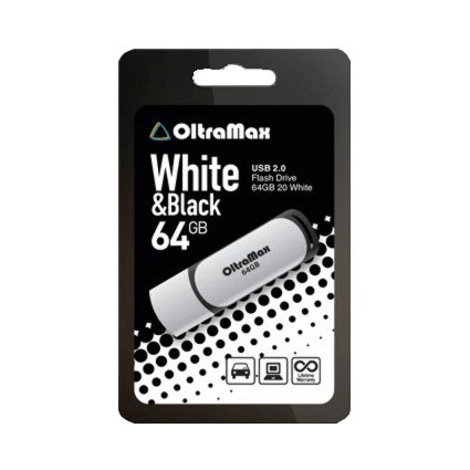 USB 2.0 флэш-накопитель 64Gb серия 20 (белый)