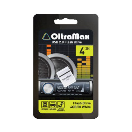 USB 2.0 флэш-накопитель 4Gb серия 50 mini (белый)