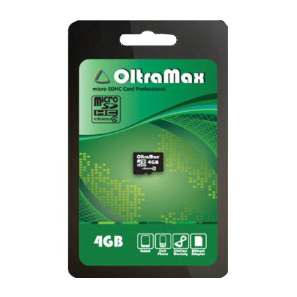 Карта памяти Micro SDHC 4Gb Class 4 без адаптера SD