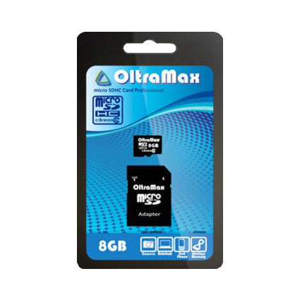 ����� ������ Micro SDHC  8Gb Class  6  c ��������� SD
