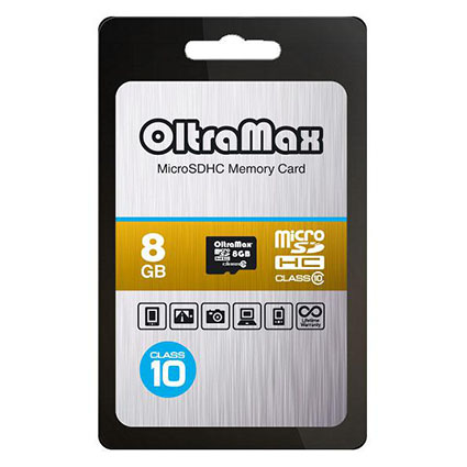 ����� ������ Micro SDHC  8Gb Class 10  ��� �������� SD
