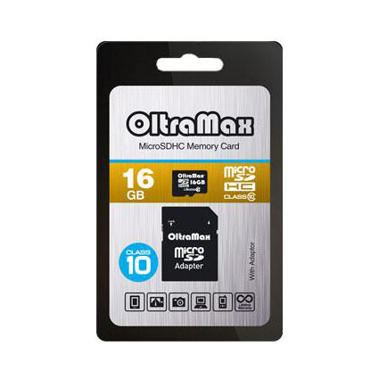 ����� ������ Micro SDHC 16Gb Class 10  c ��������� SD