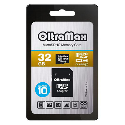 ����� ������ Micro SDHC 32Gb Class 10  c ��������� SD