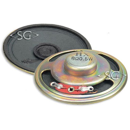 Громкоговоритель ( динамик) YD50-04M (50*h10*закр.магн.21mm) 8 Om 0.5W мет.