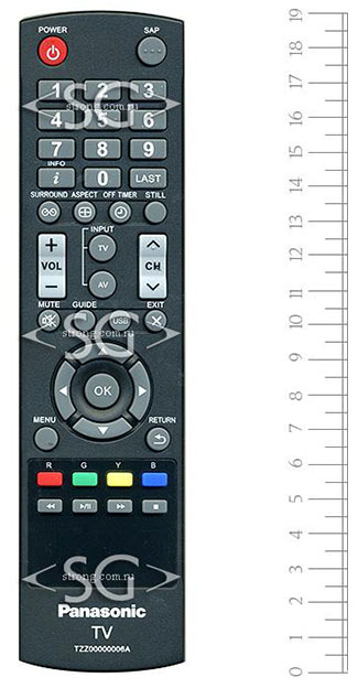 Пульт дистанционного управления для PANASONIC TZZ00000006A (TZZ00000007A без тхт) /orig./