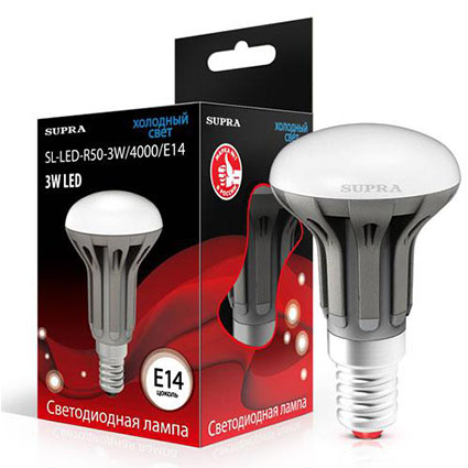 ����� ������������ E14 3(30)W ��������� ?50�� h86�� 4000K-���. 270�� (SL-LED-R50-3W/4000/E14)