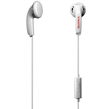 Наушники-гарнитура SUPRA EBMP-01 вкладыши, микрофон,20-20KHz,98±3дБ,32Ом,?15мм,шнур 1,2м,3.5мм L